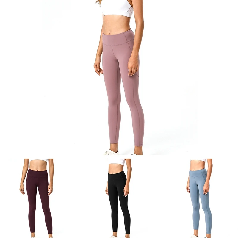 Yoga Pants Ladies High Waist Smooth Tights Trousers Running Pants
