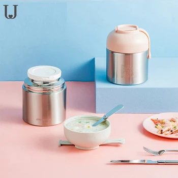 

J&J Stainless Steel Braised Beaker Vacuum Insulated Tank Cooking Thermos Braised Beaker Mini Portable Kitchen Drink Food Bucket