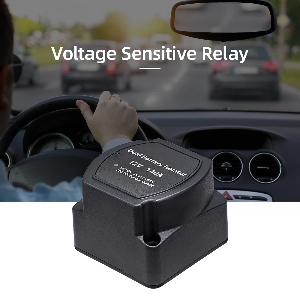 

12V 140A Voltage Sensitive Relay Battery Isolator Automatic Charging Relay Car Accessories Car Battery Relay