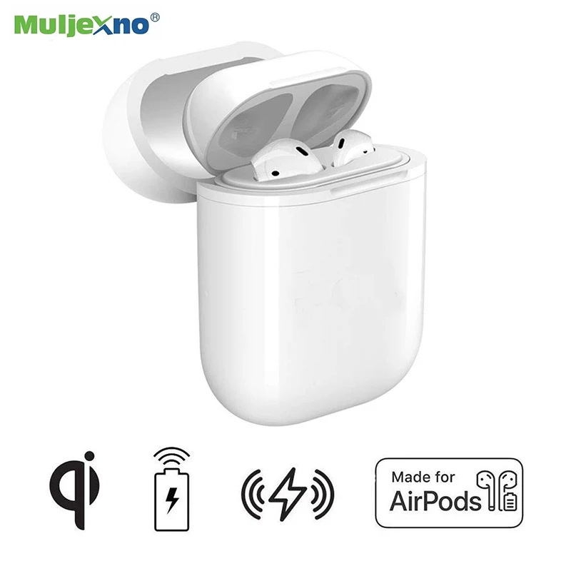 

Wireless Charge Case For Airpods QI Standard Airpods Wireless Charging Receiver Cover Compatible With Any Wireless Charger