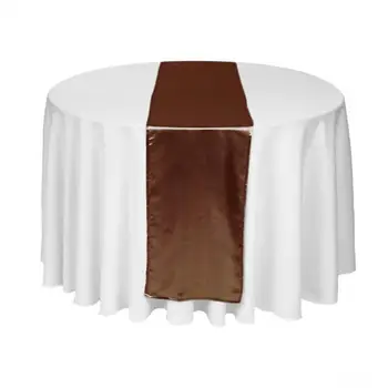 

Wedding Table Decoration Chocolate Satin Table Runner