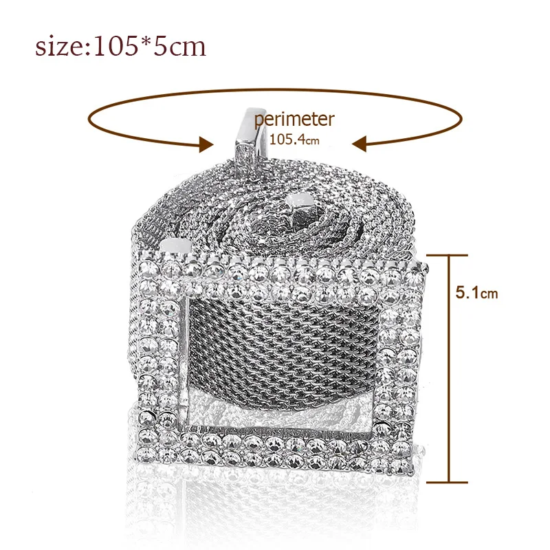 silver metal belt Cinturon mujer, роскошные дизайнерские ремни с большими стразами для женщин, черные кожаные поясные украшения, Золотая цепочка, пояс, стразы, алмаз, мода - Цвет: silver metal belt