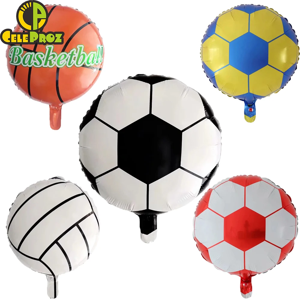 18inch Football Balloons Basketball Volleyball Balloon World Cup Theme Sport Party Decoration Props Boy Birthday Supplies | Дом и сад