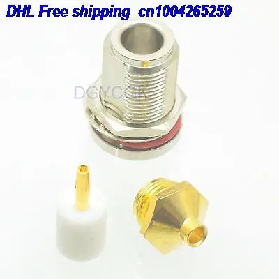DHL 50 шт. разъем Jack N nut bulkhead Полужесткий RG402 0,14" прямой F разъем 22ds