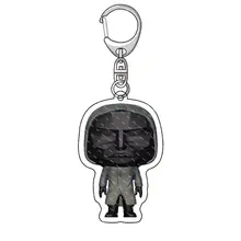 2021 squid game masked pendant red game keychain soldier popular triangle 3D creative mini doll keychain car backpack pendant