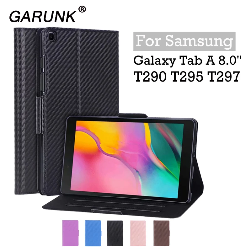 Ударопрочный корпус для Samsung Galaxy Tab A 8,0 дюймов S-Pen SM-T290 SM-T295 Чехол легкий PU кожаный флип-чехол с подставкой