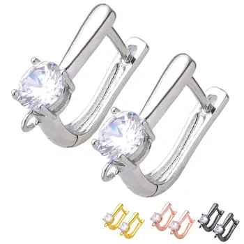 

2020 earrings hook hypoallergenic one big diamond earrings jewelry making copper DIY suitable for ladies jewelry wholesale