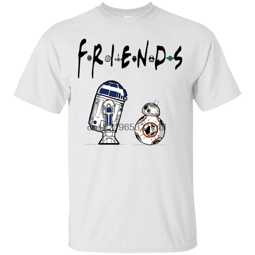 Друзей Bb-8 R2D2 забавная белая футболка &quotYada&quot Dath Вейдер S-3Xl 25Th 30Th 40Th 50Th на день