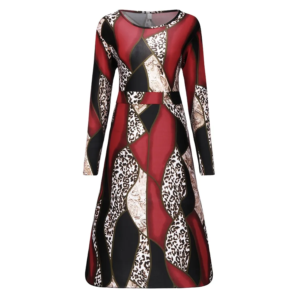 Женское платье, ropa mujer vestidos de verano, платья, vestidos verano,, mujer robe femme, плюс, повседневное, с принтом, с длинным рукавом, S-3XL, Z4