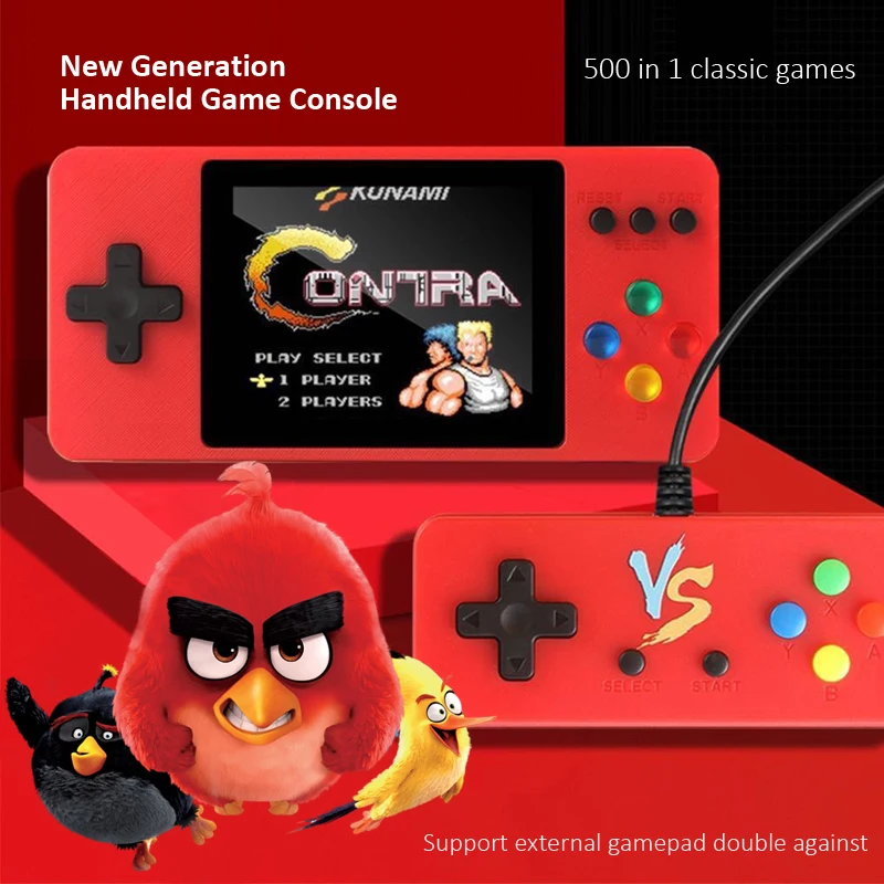 Nova geração handheld jogador de jogo com 3.0 Polegada lcd retro vídeo game console embutido 500 jogos de bolso console para crianças adulto