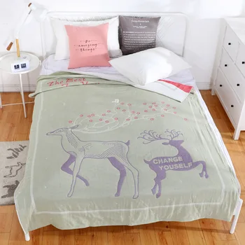 

Summer Cool Gauze Blanket Bedspread Bed Sheet Adult Student Home Cozy Breathable Throw Blankets for Bed Sofa Office Bedding