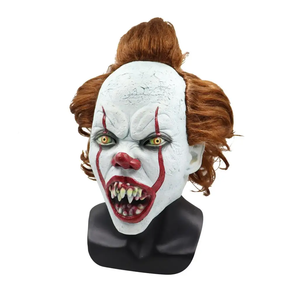 Фильм It Chapter Two Хэллоуин Стивен Кинг пеннивайз клоун косплей маска реквизит латексный Полнолицевой