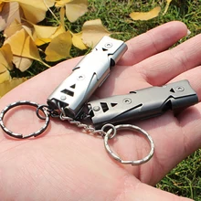 1 шт. свисток для выживания Urgence брелок 150 дБ из нержавеющей стали аварийный свисток спасательный Кемпинг спасательный Funda Torniquete