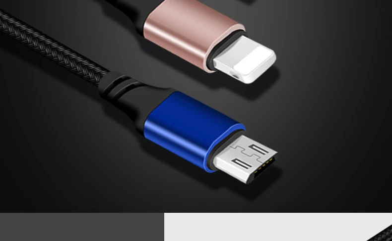3 в 1 Micro usb type C 8 Pin USB кабель для iPhone телефон зарядное устройство кабель для iPhone 2 в 1 зарядный кабель Micro USB зарядное устройство Шнур