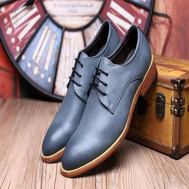 Весенняя Мужская обувь из натуральной кожи Классические Мужские модельные туфли