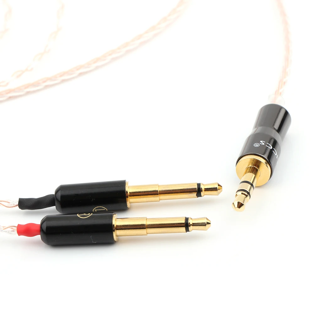 8cores Replacement Headphones Cable Audio Upgrade Cable For Meze 99 Classics Focal Elear Headphones Pure Copper Cable