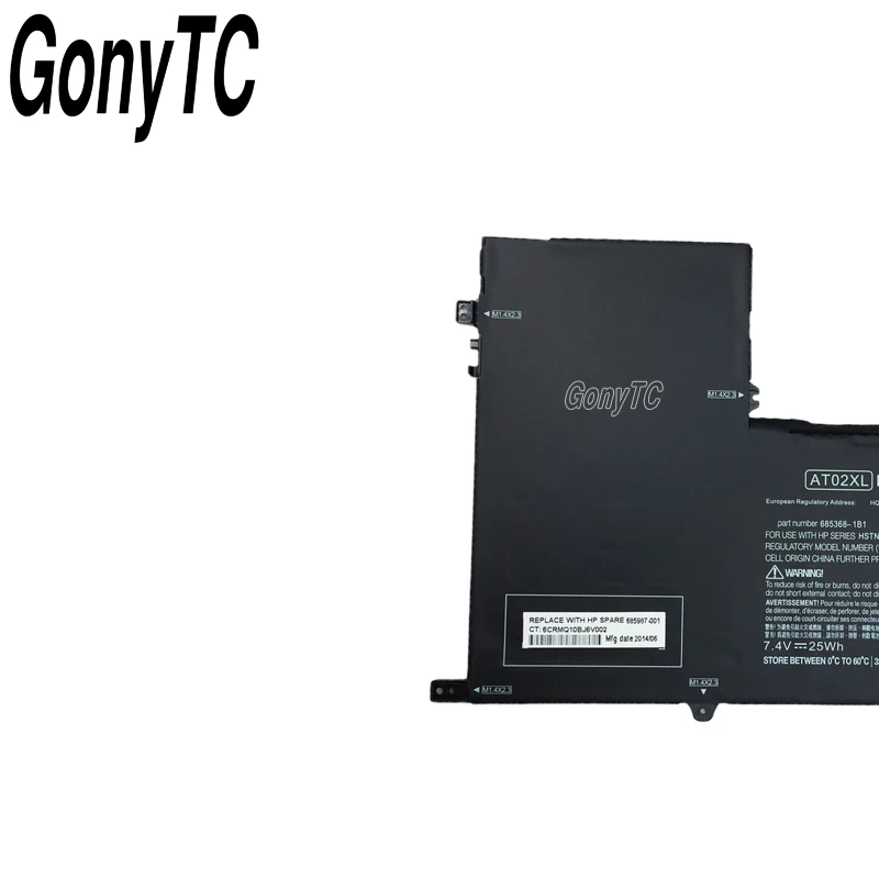 AT02XL аккумулятор для ноутбука hp ElitePad 900 G1 Настольный HSTNN-C75C HSTNN-IB3U 7,4 В 3375 мАч 25Wh 685368-1B1 Настольный аккумулятор