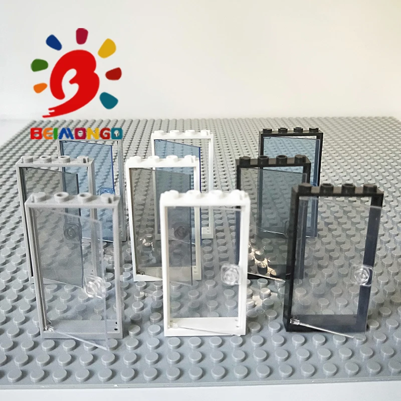 Бесплатная доставка! Строительный блок BEIMONGO MOC 30179 * рама 1x4x6 дверь стекло для рамы