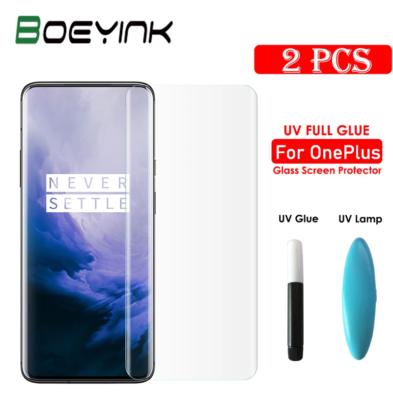 Закаленное УФ-стекло BoeYink для Oneplus 7T Pro 100D пленка экрана с полным покрытием из
