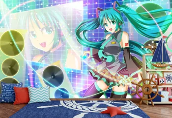 

[Self-Adhesive] 3D Hatsune Miku 71777 Japan Anime Wall Paper mural Wall Print Decal Wall Murals