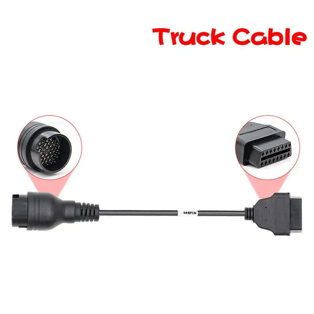 Кабель для тележки OBD1 к OBD2 для Ивеко 38Pin штекер к OBD2 16Pin Кабель-адаптер