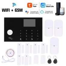 Wifi GSM сигнализация, домофон, дистанционное управление, Автонабор, TFT 433 МГц, детекторы, 3 проводные зоны обороны, 100, беспроводная защита