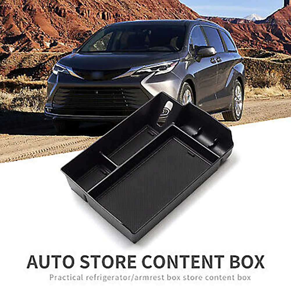 For Toyota Sienna 2021 Black Central Armrest Storage Box net Environmentally Friendly Durable Car Accessories | Автомобили и