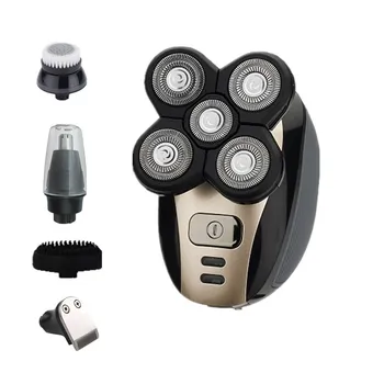 

5 in 1 Men USB Rechargeable Electric Shaver Five Floating Heads Razors Multifunction Private Care Gentle Shaving Deep Cleansing