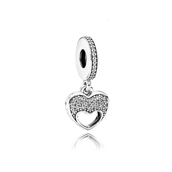 

100% 925 silver sterling 1:1 792071cz I love my mother hanging charm original fashion free shipping jewelry