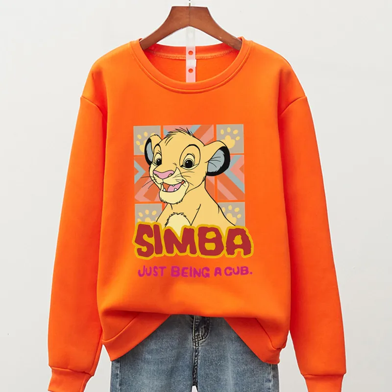 Hot US Anime Simba Hoodies Men Women 90s Aesthetic Streetwear Autumn Winter Warm Fashion The Lion King Sweatshirts Male Felmae