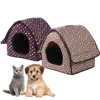 

Portable Foldable Waterproof Pet Tent Pet House Dog House With Handle Cat House Wintre Warm And Windproof Pet Cat And Doghouse