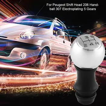 

For Peugeot Gear Head 206 Shift Handball 307 Plating 5 Files Lever Button Trim Cover Hanging