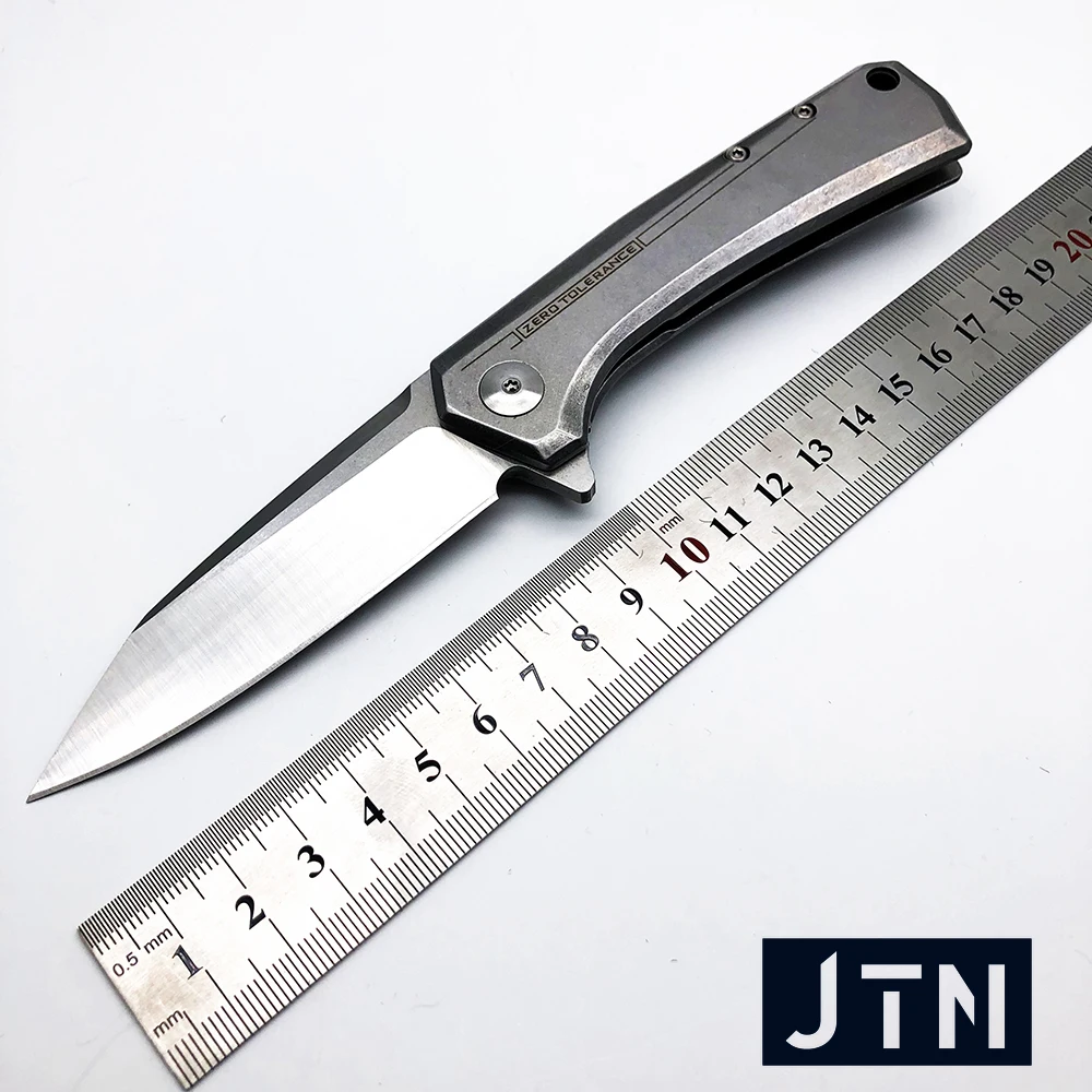 Тактический складной нож JTN ZT 0808 с лезвием D2 и стальной ручкой карманный KVT
