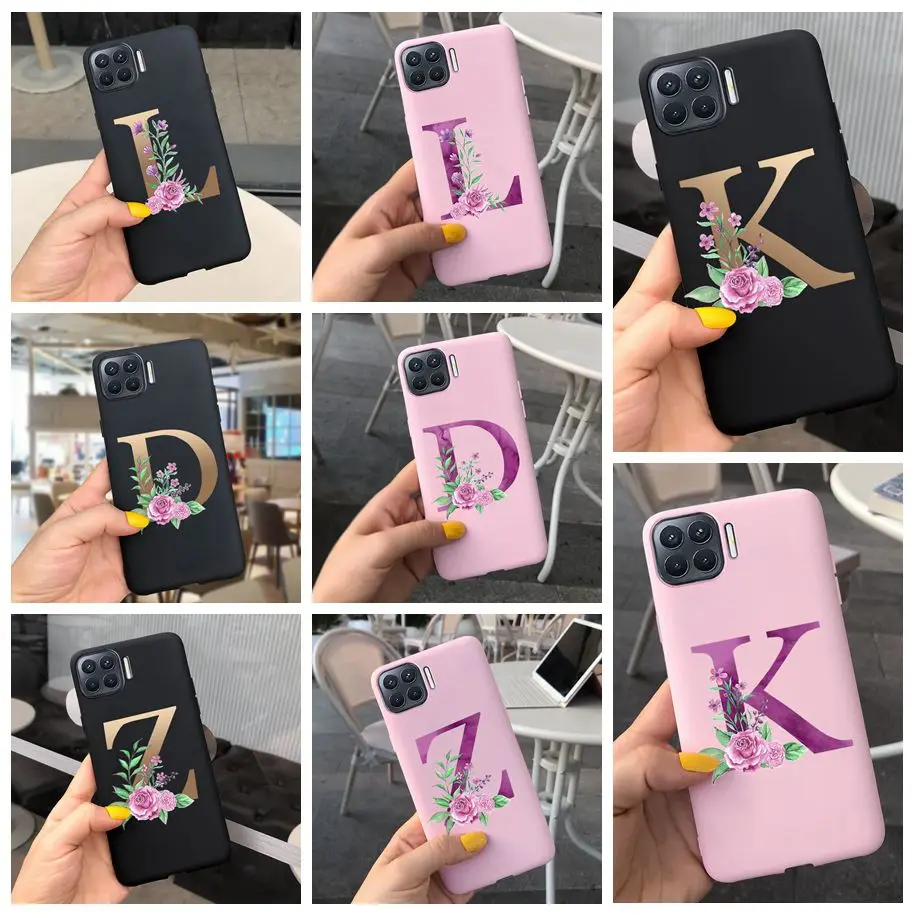 Мягкий чехол для OPPO A73 A93 A52 A72 A92 2020 роскошный с буквами алфавита из ТПУ телефона s A