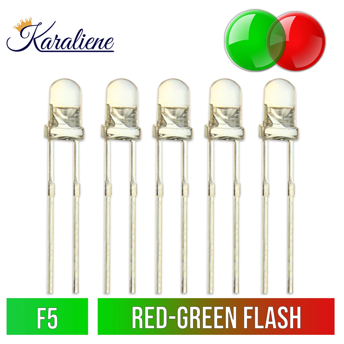 10개/몫 F3-F5(3mm-5mm) 깜박이는 LED 2핀 발광 다이오드