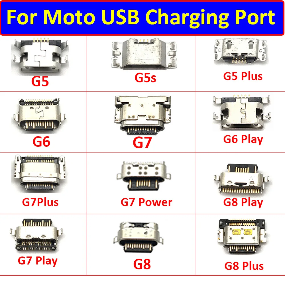 

10Pcs Type-C USB Charging Port Jack Connector Socket Data Tail Plug For Moto G3 G9 G4 G5 G5S G5S G6 G7 G8 Plus Play Power