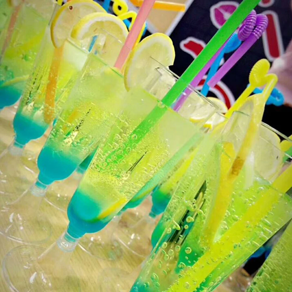 6pcs Plastic Champagne Flutes Disposable Wine Glasses Toasting Flutes For Birthday Party Wedding Reception And Other Celebration