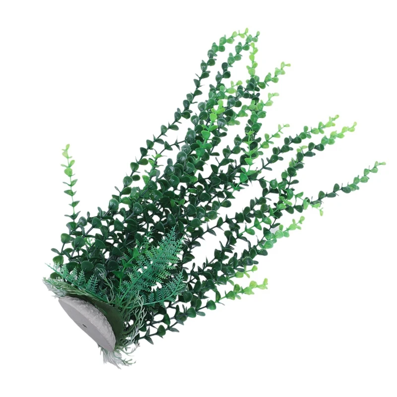 40 см аквариум aquascaping зеленое искусственное растение с керамической основой