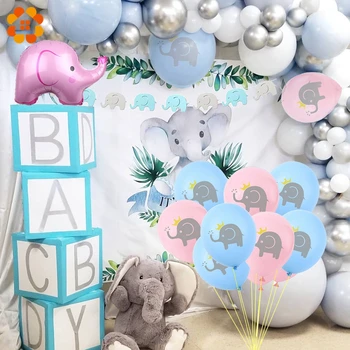 

1set Cute Elephant Latex Balloons 12inch Helium Balloon For Kid Birthday Baby Shower DIY Decor Supplies Jungle Party Cake Topper
