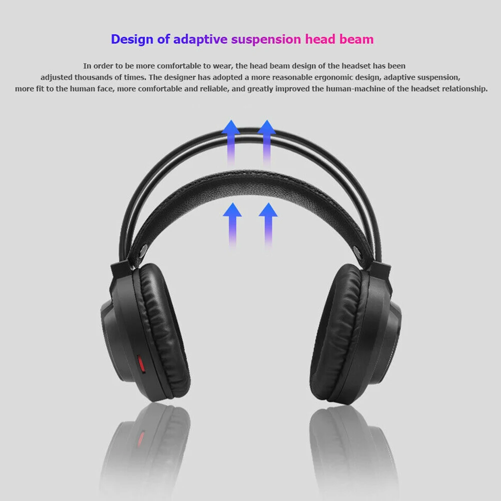 USB Wired Gaming Headphones 7 1 Sound Noise Reduction Earpiece Hanging Ear Gaming Ear phones With Microphone Creative Gift 2020