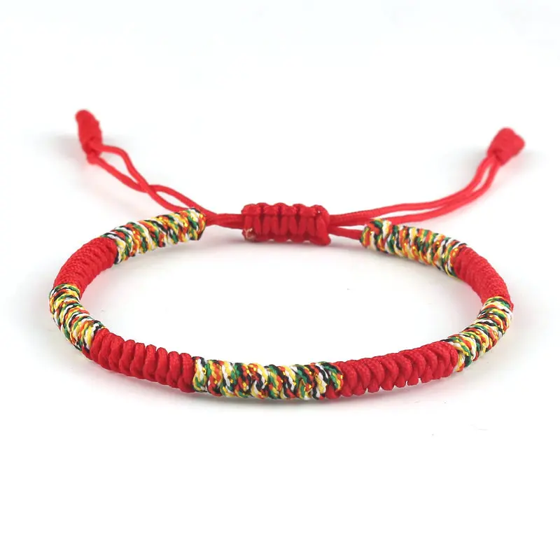 Men Bracelet Tibetan Buddhism Handmade Braided Adjustable King Kong Knot Rope Chain Bracelet Male Lucky National Style Jewelry
