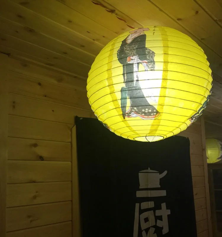 Японский стиль искусство бумажный фонарь люстра с абажуром/японский ресторан абажур 40 см
