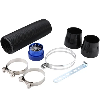 

Universal 3inch Carbon Fiber Forced Cold Air Filter Car Induction Ram Cold Air Intake System Enclosed Induction Kit Air Filter