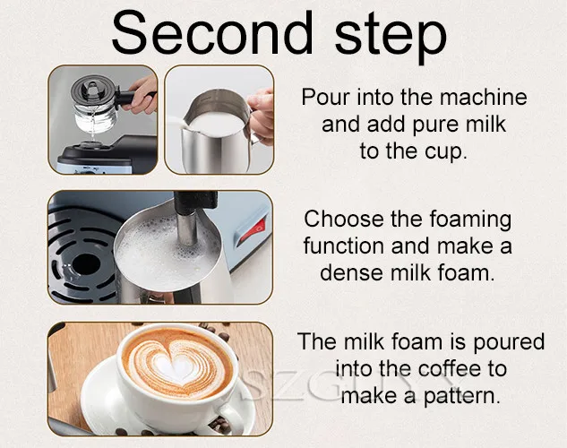 KFJ-A02N1 кофемашина домашняя итальянская готовка полностью полуавтоматическая мини Паровая молочная пена