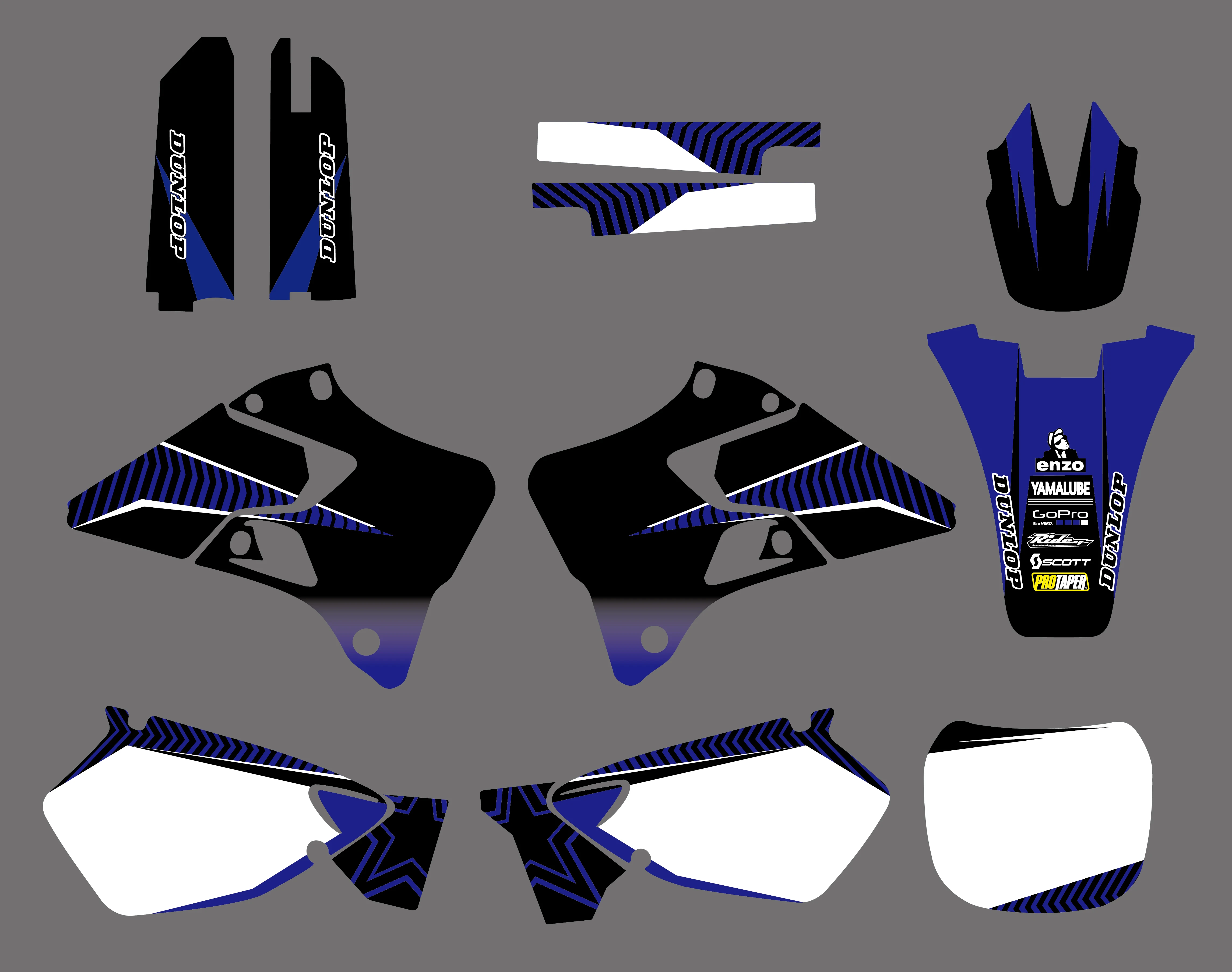 Графические и Фоновые наклейки наборы наклеек для Yamaha YZ125 YZ250 1996 1997 1998 1999 2000 2001 YZ 125
