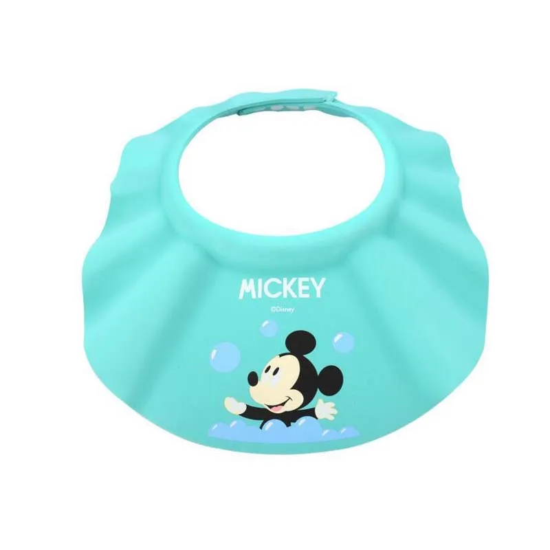 Disney Baby Shower Cap Shampoo Cap Wash Hair Children Shower Cap Visor Adjustable Shield Waterproof Ear Protector Child Hat