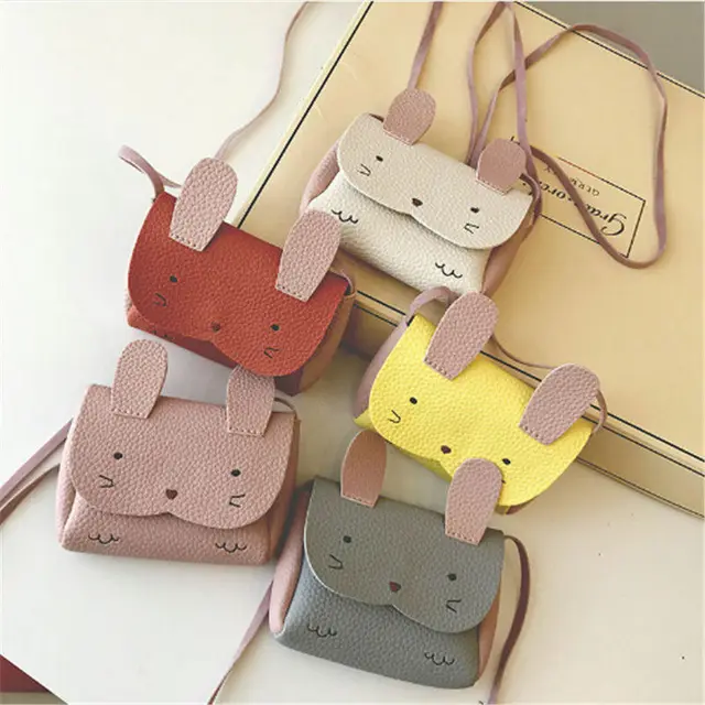 Kids Baby Girl PU Leather Shoulder Bag Messenger Handbag Crossbody Satchel Bags Cute Rabbit Crossbody Bag 1