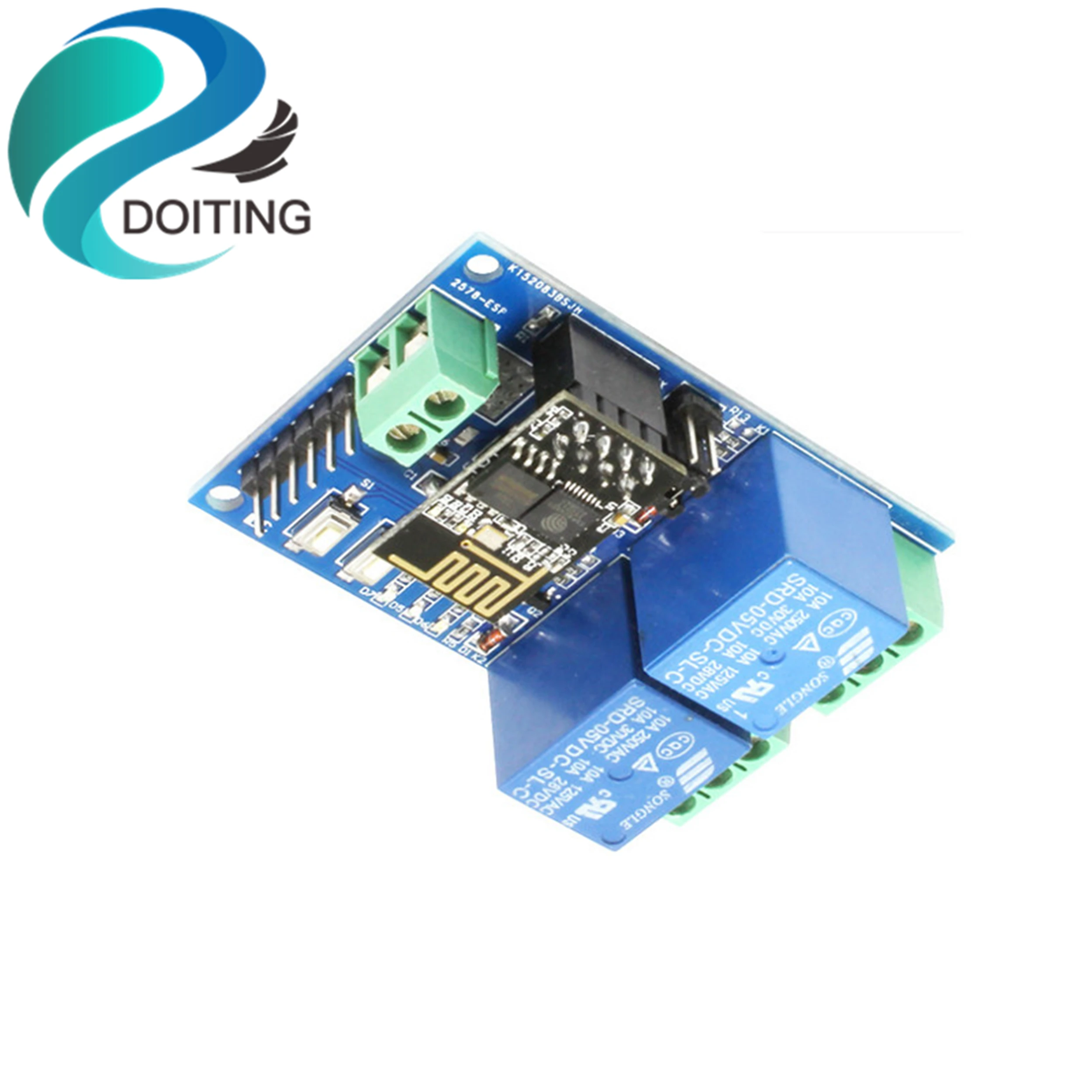 DOITING DC 5 V/12 V интеллектуальная беспроводная(Wi-Fi) Вилка стандарта США 2-канал Беспроводной реле дистанционного Управление переключатель 10A реле работать с HomeKit(не Apple MFi, набор типа "сделай сам"