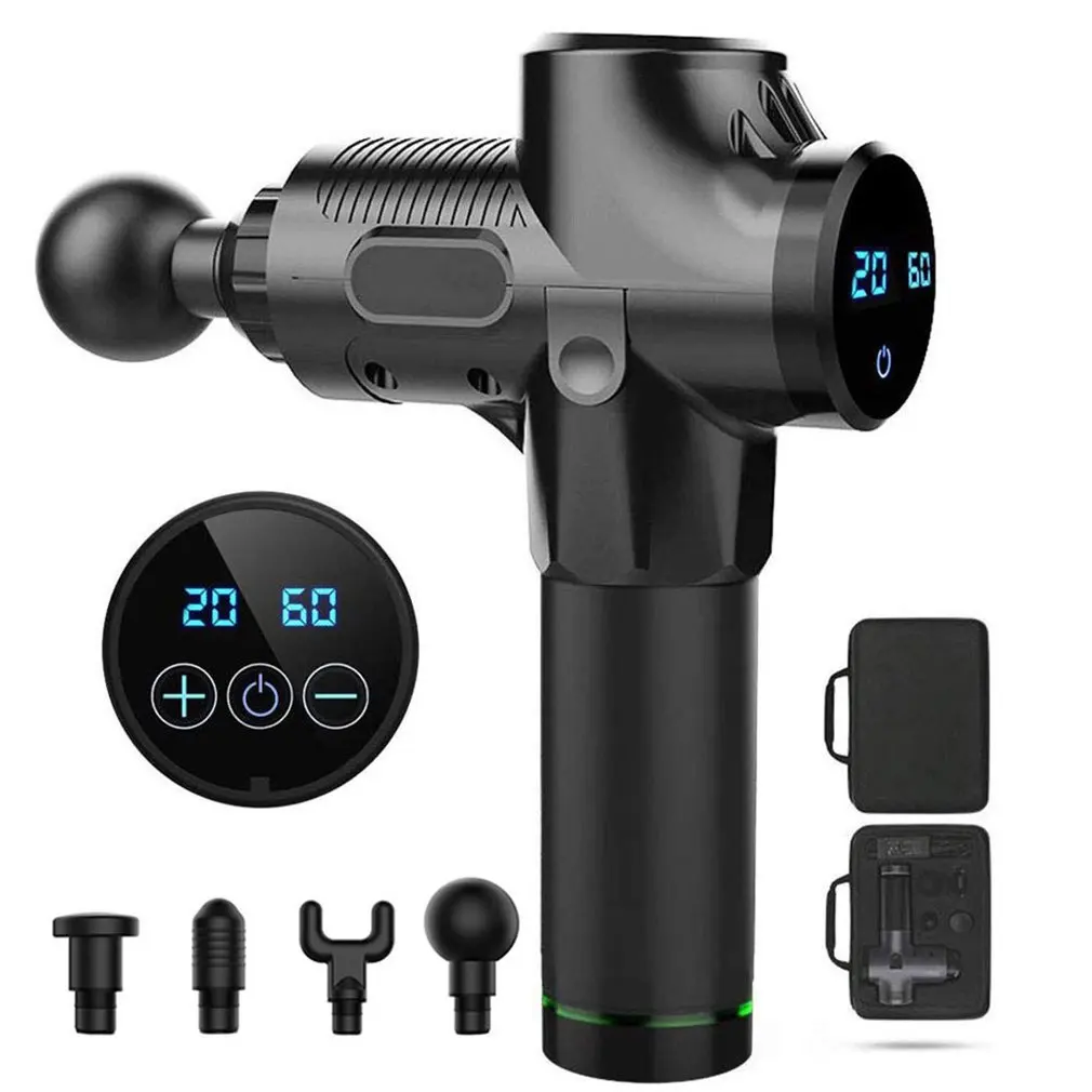 

1200-3300r/min Electric Muscle Massager Therapy Fascia Massage Gun Deep Vibration Muscle Relaxation Fitness Equipment With Bag
