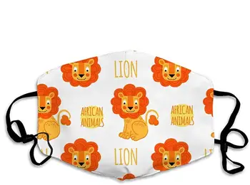 

Personalized Cat Mouth Mask Anti Dust Face Mask Adjustable Earloop Lion OneSize